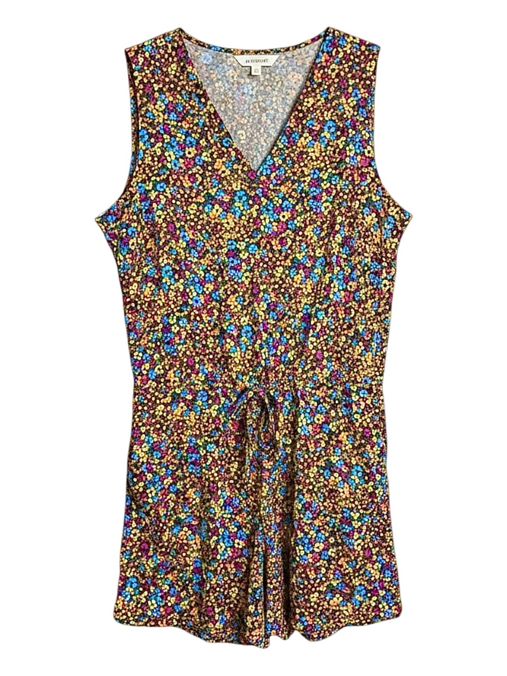 Toad&Co Sunkissed Liv Romper Floral Print UPF 50 Quick Dry Size L - Picture 2 of 9